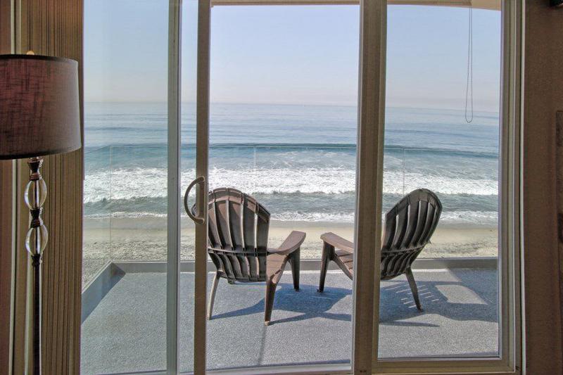 private balcony in beachfront condo